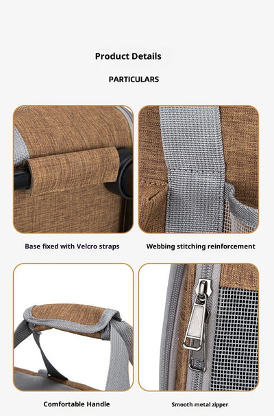 Bolsa de Transporte Plegable para Mascotas con Ruedas y Correa - Image 17