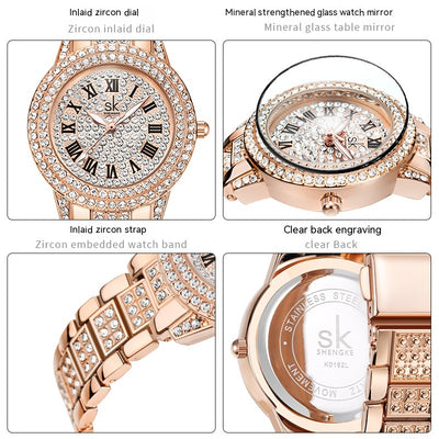 Reloj de Diamantes con Temperamento Elegante para Mujer - Image 2