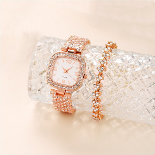 Reloj de Pulsera Cuadrado Diamante para Mujer - Lujo y Elegancia - Image 7