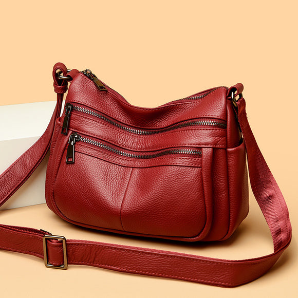 Bolso Mensajero de Cuero Genuino Primera Capa - Estilo Profesional