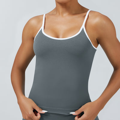 Chaleco Deportivo Mujer Espalda Descubierta Contraste de Colores - Image 5