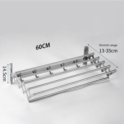 Estante de Acero Inoxidable para Baño sin Perforaciones - Toallero Extensible - Image 13