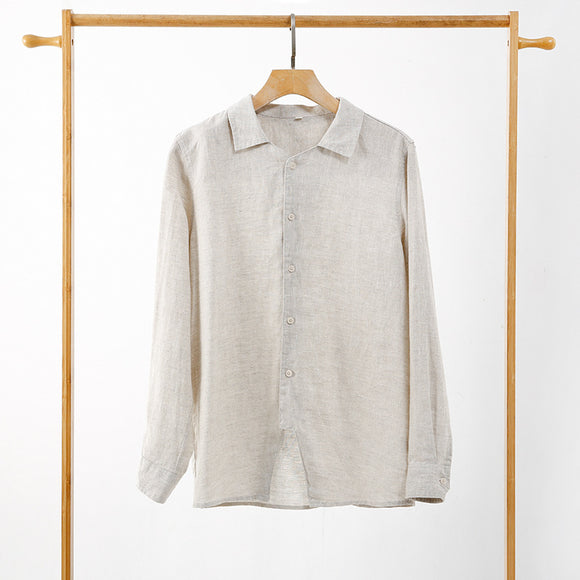 Camisa de Lino para Hombre Primavera Verano