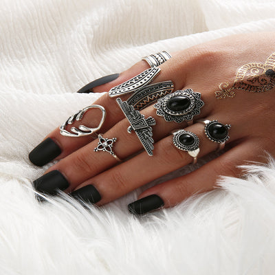 Anillo de Gema Negra - Diseño de Personalidad Contemporáneo - Image 2