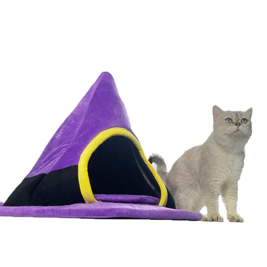 Cama Nido para Gatos Diseño Sombrero de Bruja Halloween - Image 2