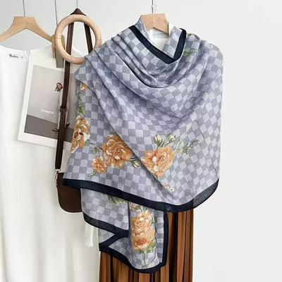 Foulard de Algodón y Lino Ligero - Pareo Sedoso Protección Solar para Playa y Viajes - Image 2