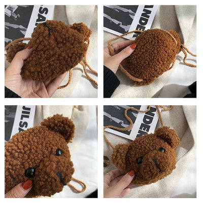 Bolsa Bandolera Infantil Cabeza de Oso de Peluche - Image 8