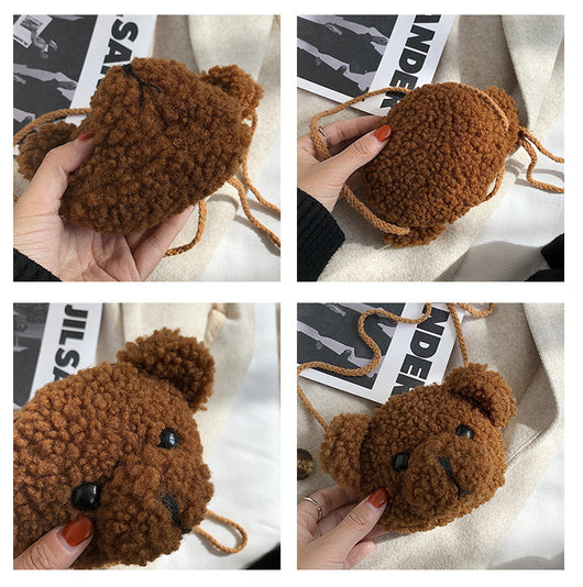 Bolsa Bandolera Infantil Cabeza de Oso de Peluche - Image 8