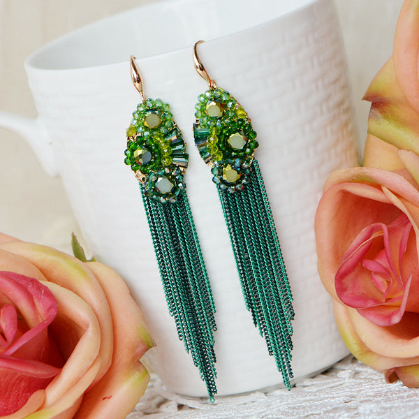 Aretes Bohemios Artesanales con Borlas