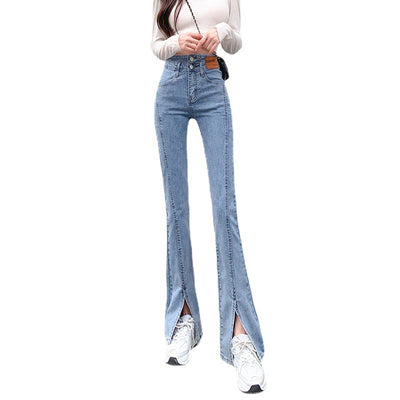 Jeans Skinny Cintura Alta Elásticos con Abertura Lateral - Image 15