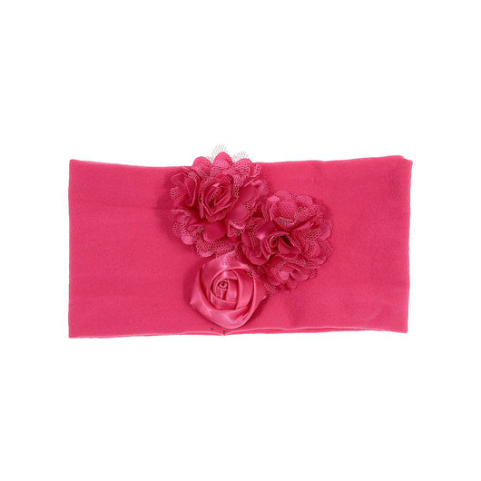 Diadema para Bebé con Flor de Satén y Malla - Image 3