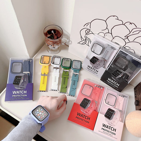 Set de Correas de Silicona y Protector para Reloj
