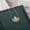 Collar Ovalado de Turquesa Retro para Mujer