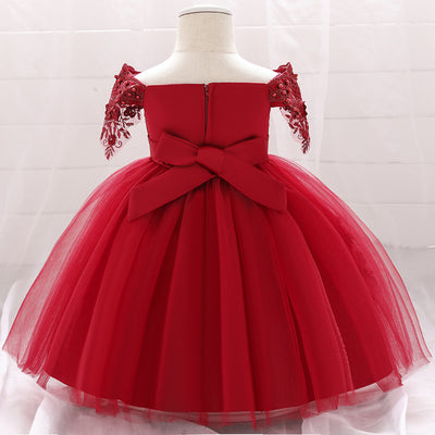 Vestido de Bautizo Niña con Diseño Luna Llena para Fotografía - Image 4