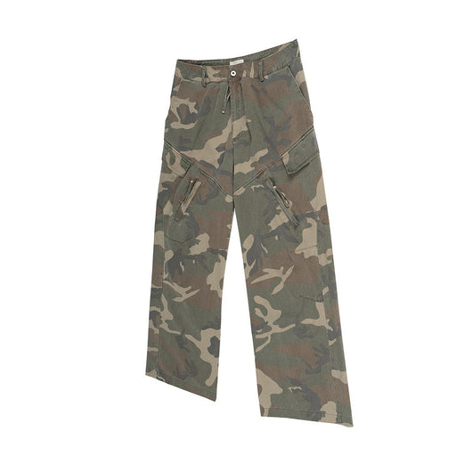 Jeans Anchos Tipo Cargo con Estampado Camuflaje y Bota Levemente Acampanada - Image 4