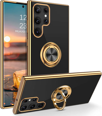 Funda Protectora M54 con Anillo 6D y Soporte Magnético - Silicona Electrochapada - Image 2