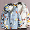 Chaqueta Acolchada con Capucha y Diseño Graffiti para Hombre