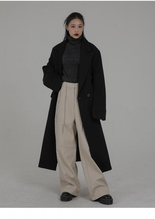 Abrigo Larga Oversized Estilo Coreano Inspirado en Hepburn - Image 9