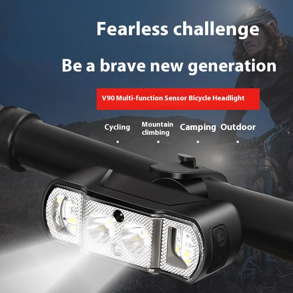 Linterna Frontal LED para Bicicleta con Carga por Inducción