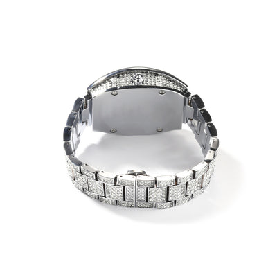 Reloj de Cuarzo Hip Hop Diseño Minimalista con Diamantes a Juego - Image 5