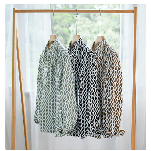 Camisa Casual de Cuadros para Hombre - Manga Larga Suelta - Image 7