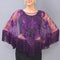 Blusa Capa Suelta con Flecos y Lentejuelas - Malla Transparente