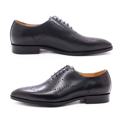 Zapatos Oxford de Cuero Grabados para Hombre - Estilo Brogue Británico - Image 15