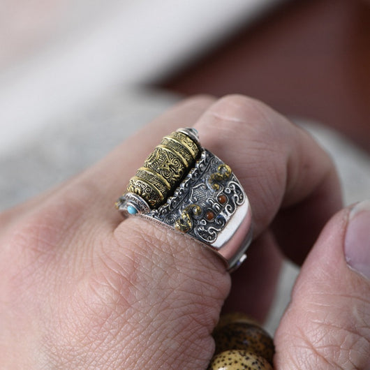 Anillo Giratorio Personalizado Ajustable Retro - Image 11