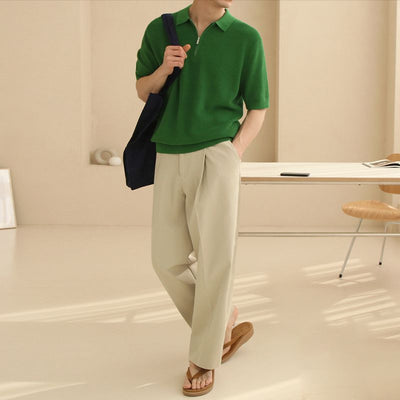 Polo Manga Corta con Cierre Medio para Hombre - Perfecto para Verano - Image 7