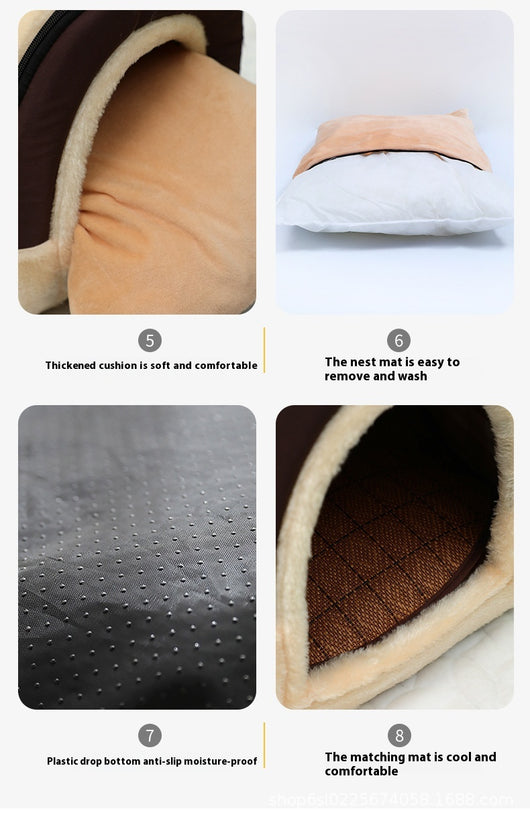 Cama Portátil para Mascotas Pequeñas y Medianas con Asa - Refugio Cálido y Acogedor - Image 22