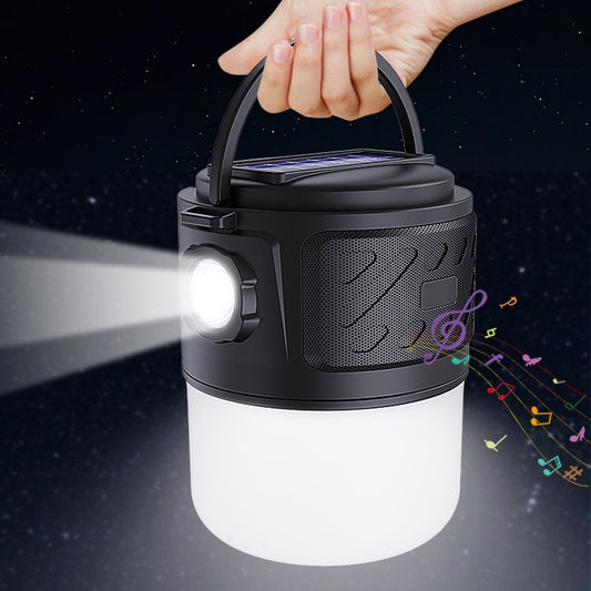 Linterna Solar Portátil con Altavoz Bluetooth y Cargador Inalámbrico - Image 2