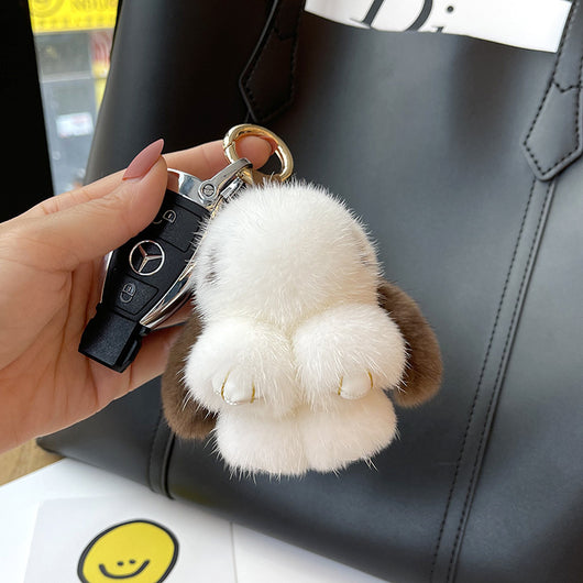 Llavero Colgante Conejo Peluche Mink Red Viral - Image 3