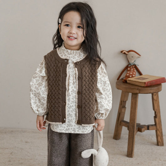 Blusa Infantil Floral de Manga Larga