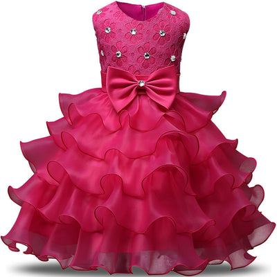 Vestido de Princesa sin Mangas para Niñas - Diseño Pomposo para Bodas y Eventos - Image 6