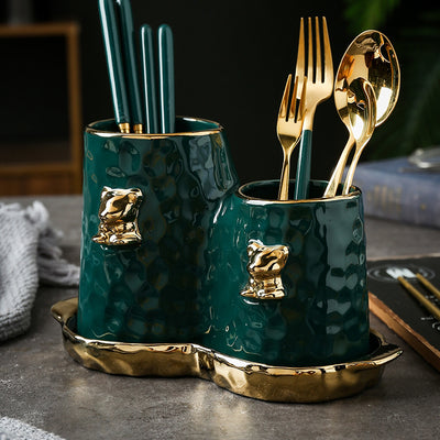 Soporte Elegante para Palillos y Cubiertos de Cerámica - Image 11