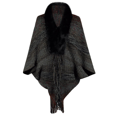 Capa de Borlas con Rayas Arcoíris para Mujer - Image 7