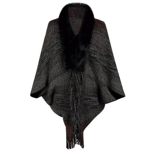 Capa de Borlas con Rayas Arcoíris para Mujer - Image 7