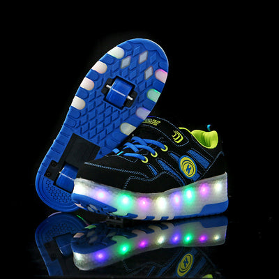 Zapatos Deportivos Infantiles con Rueda Luminosa y Cinturón Invisible - Image 5