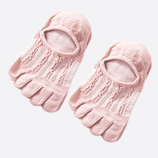 Calcetines Invisibles de Algodón Puro para Mujer con Dedos Separados y Control de Transpiración - Image 2
