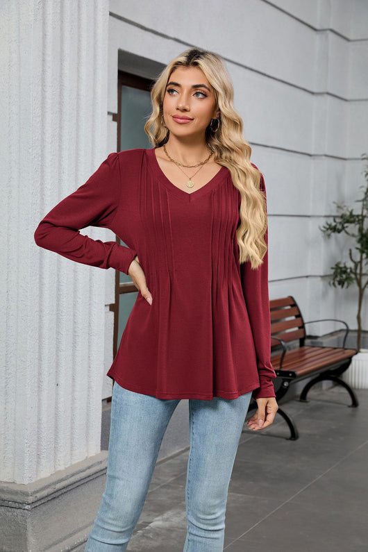 Blusa Suelta de Rayas con Mangas Largas para Mujer - Image 16