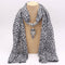 Collar Pañuelo de Chifón con Dije de Aleación Estampado