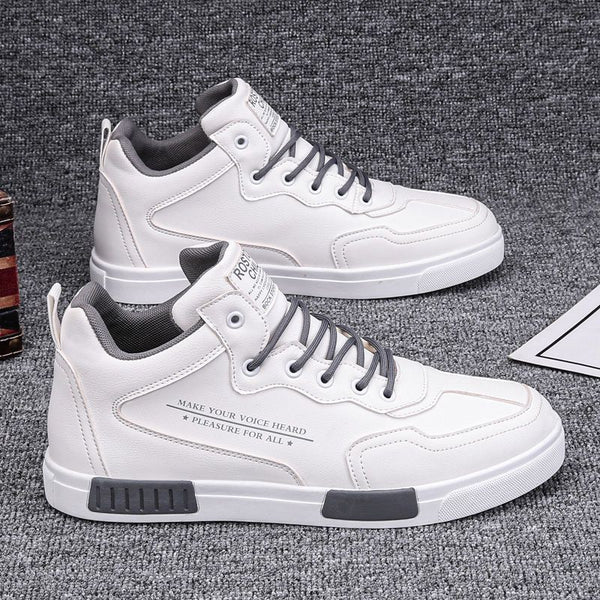 Zapatillas Deportivas High-Top de Cuero Premium Multiuso