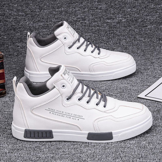 Zapatillas Deportivas High-Top de Cuero Premium Multiuso - Image 2