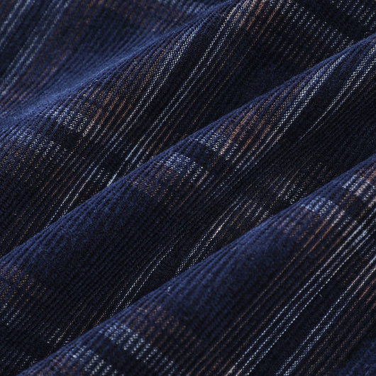 Camisa Cuadros Corduroy Manga Corta Suelta Unisex - Image 3