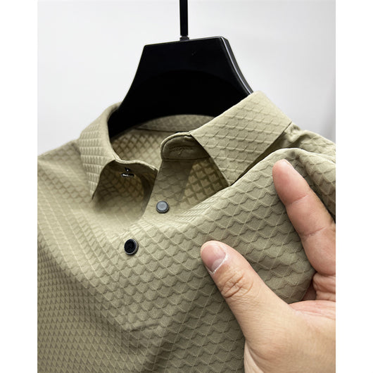 Polo Manga Corta Ice Silk Waffle para Hombre - Image 8