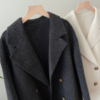 Abrigo Reversible de Lana y Cashmere - Elegancia Versátil - Image 61