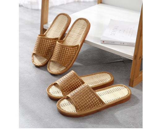 Pantuflas de Pareja con Suela Suave y Diseño en Fibra Natural - Image 24