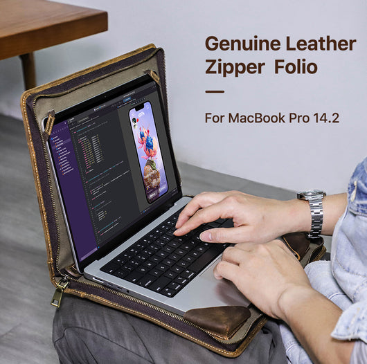 Maletín Ejecutivo de Cuero Genuino para Laptop 14.2 Pulgadas - Image 7