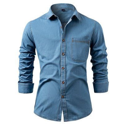 Chaqueta Casual de Algodón Puro Resistente a Arrugas para Hombre - Image 3