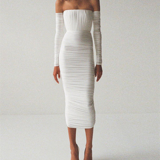 Vestido de Fiesta Ice Silk Largo Medio - Fresco para Verano
